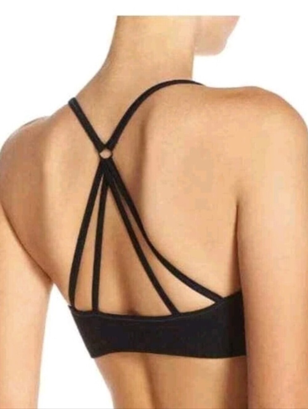 Zella Black Seamless Strappy Sports Bralette M NWT - Picture 6 of 7